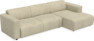 Ruby - 2-sits soffa med schäslong höger - Beige