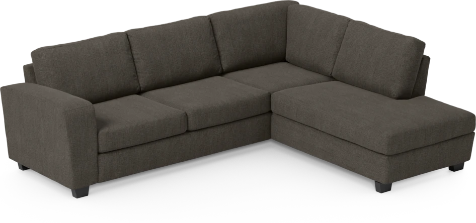 Friday - 2,5-sits soffa med divan höger - Brun
