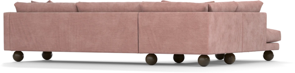 Harper - 3-sits soffa med divan vänster - Rosa