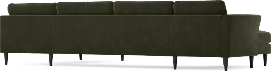 Bridge - 3-sits soffa med schäslong vänster och divan höger - Grön