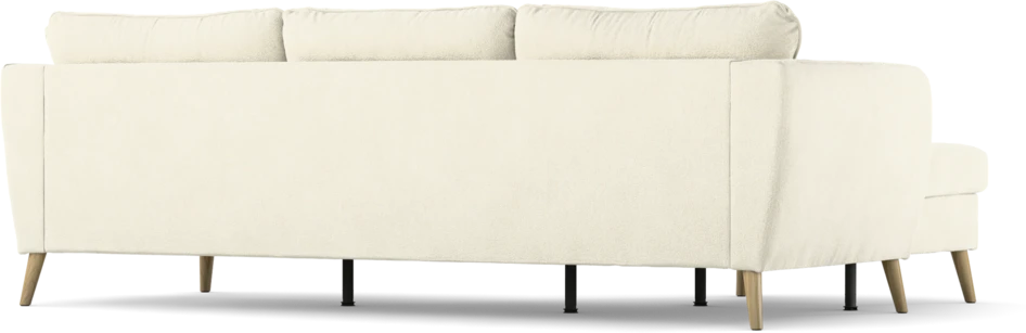 County - 3-sits soffa med flyttbar schäslong - Vit