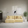 Mila - 2-sits soffa med schäslong XL vänster - Gul
