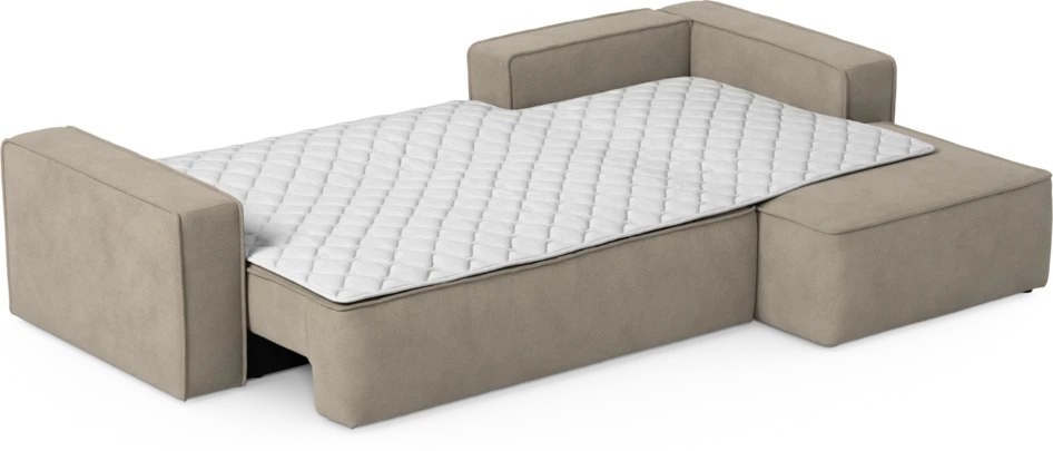 Ide - Bäddsoffa 3-sits med schäslong höger - Beige