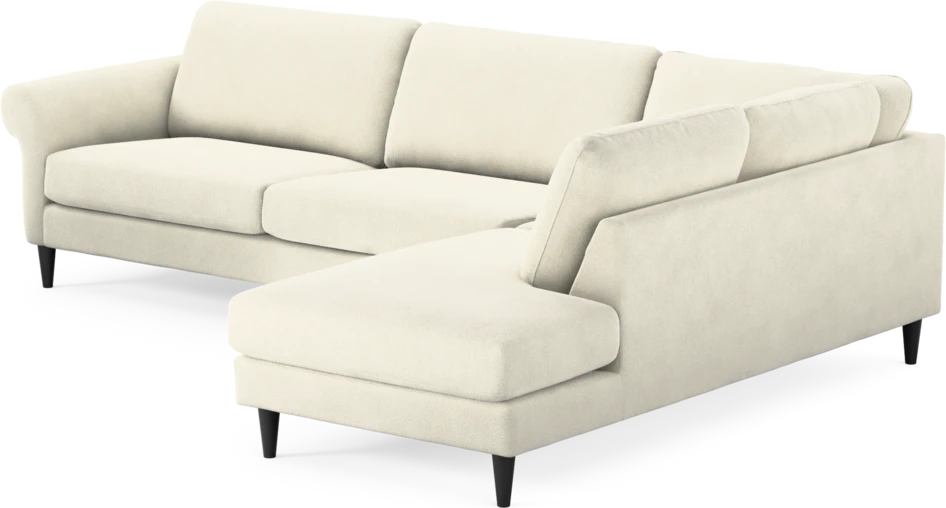 Bridge - 3-sits soffa med divan höger - Vit