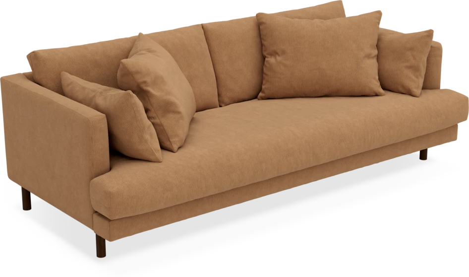 Harper - 3-sits soffa, hel dyna - Gul