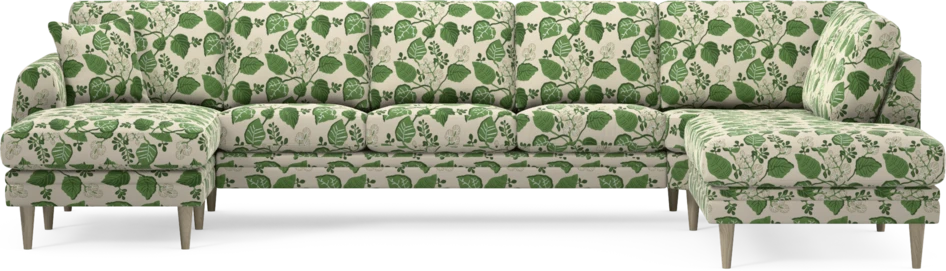 Eden - 3-sits soffa med schäslong vänster och divan höger - Flerfärgad