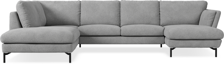 Madison - 2-sits soffa med divan vänster och schäslong höger - Vit