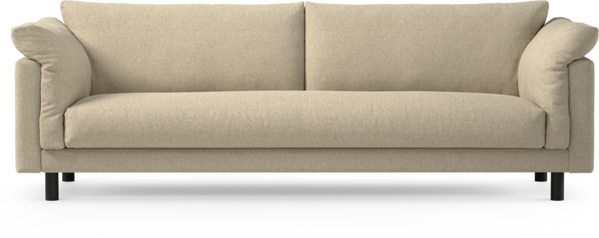 Cherrie - 4-sits soffa, hel dyna, fast klädsel - Beige