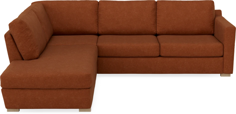 Friday - 2,5-sits soffa med divan vänster - Orange