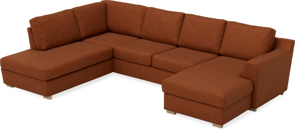 Friday - 3-sits soffa med divan vänster och schäslong höger - Orange