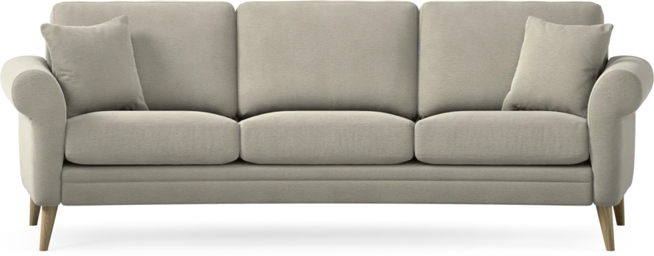 Eden - 3-sits soffa svängd - Brun
