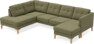 Rio - 3-sits soffa med divan vänster och schäslong höger - Grön