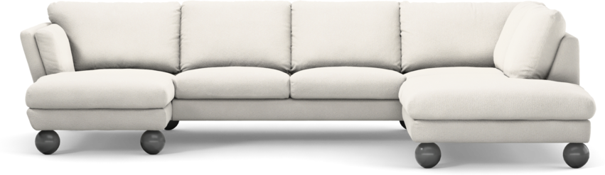 Madison Lux - 2-sits soffa med schäslong vänster och divan höger - Beige