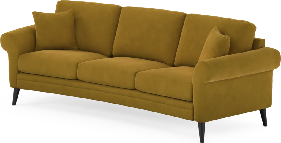 Eden - 3-sits soffa svängd - Gul