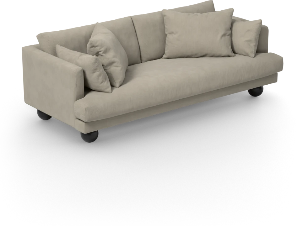Harper - 3-sits soffa, hel dyna - Beige