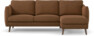 Madison Lux - 2-sits soffa med schäslong höger - Brun