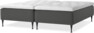 Delux Dream - Ramsäng, dubbelsäng med bäddmadrass - Grå