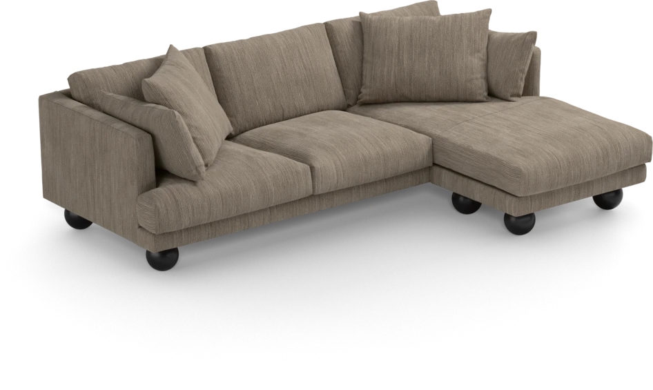 Harper - 4-sits med schäslong höger  - Beige