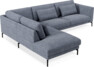 Willow - 3-sits soffa med divan vänster, fast klädsel - Blå