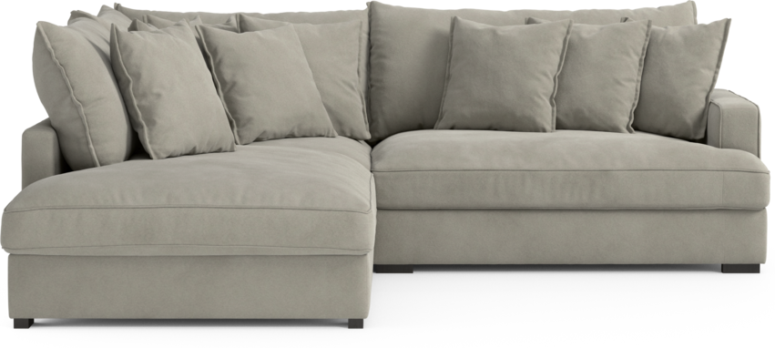 Rossi - 2-sits soffa med divan vänster - Grå