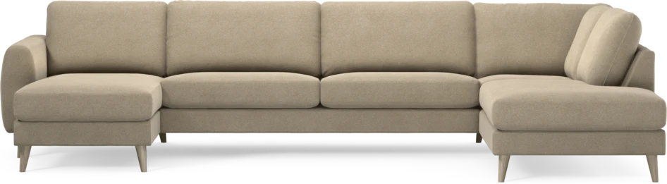 Bridge - 3-sits soffa med schäslong vänster och divan höger - Beige