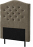 New York välvd - Sänggavel, 90-210 cm - Brun