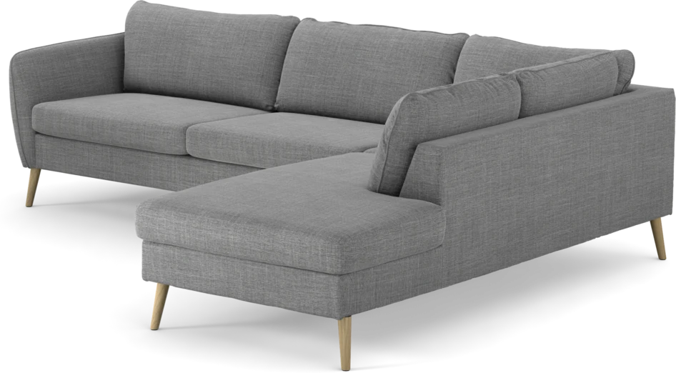 County - 2,5-sits soffa med divan höger - Grå