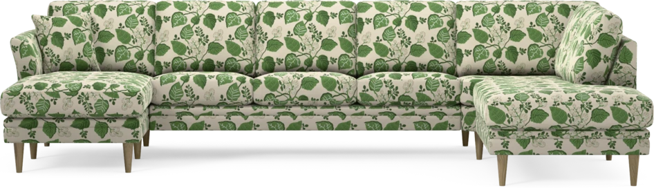 Eden - 3-sits soffa med schäslong vänster och divan höger - Flerfärgad