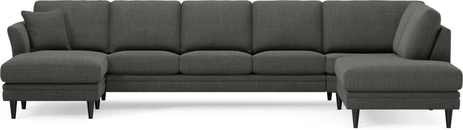 Eden - 3-sits soffa med schäslong vänster och divan höger - Grå