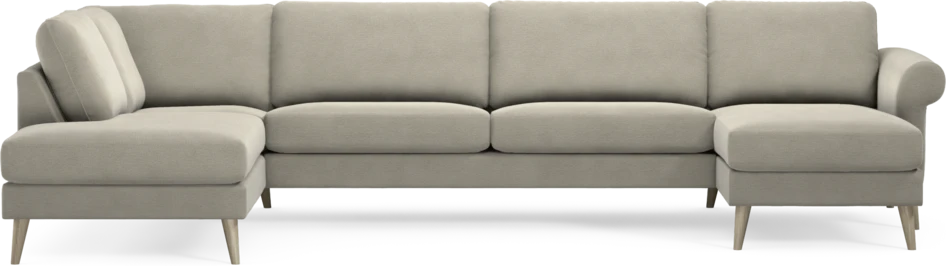Bridge - 3-sits soffa med divan vänster och schäslong höger - Brun