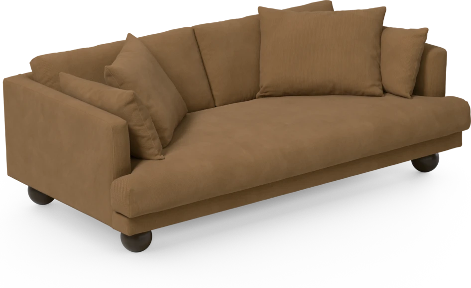 Harper - 3-sits soffa, hel dyna - Gul