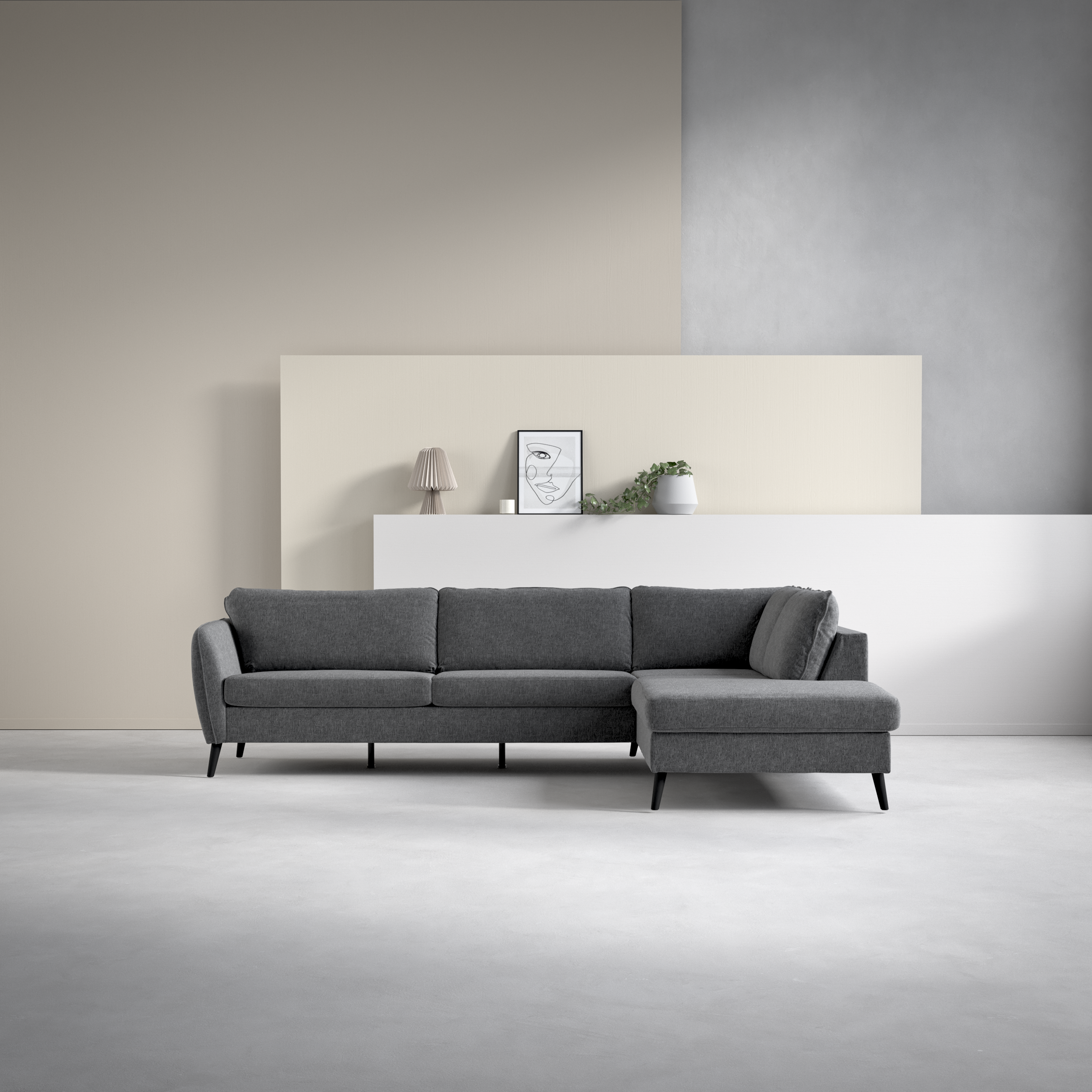 County, 2,5-sits soffa med divan höger