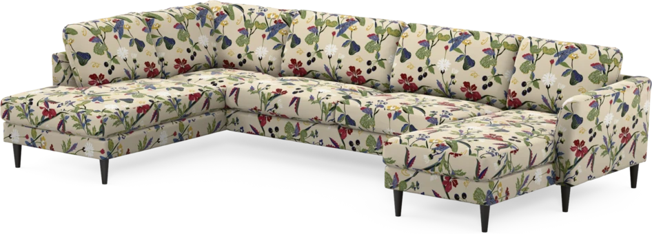 Bridge - 3-sits soffa med divan vänster och schäslong höger - Flerfärgad
