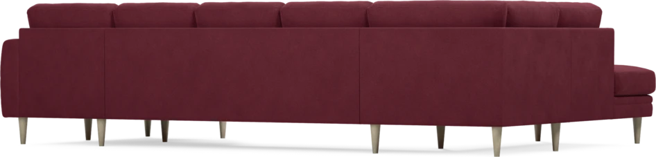 Eden - 3-sits soffa med divan vänster och schäslong höger - Röd