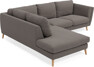 Madison - 2-sits soffa med divan vänster - Brun