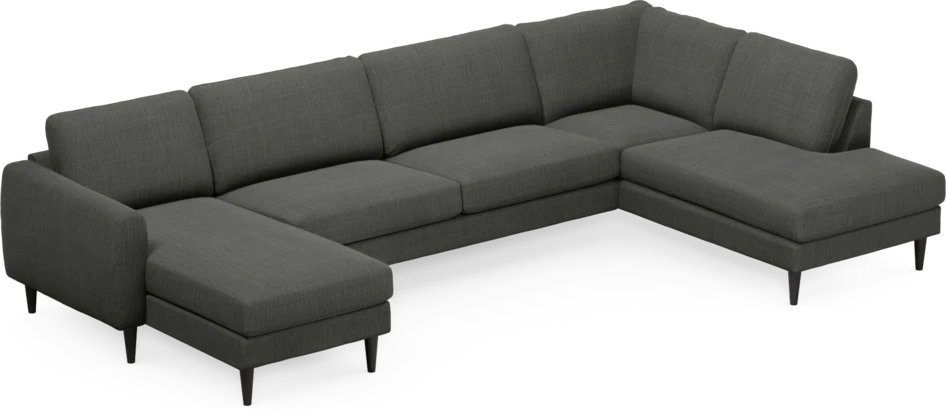 Bridge - 3-sits soffa med schäslong vänster och divan höger - Grå
