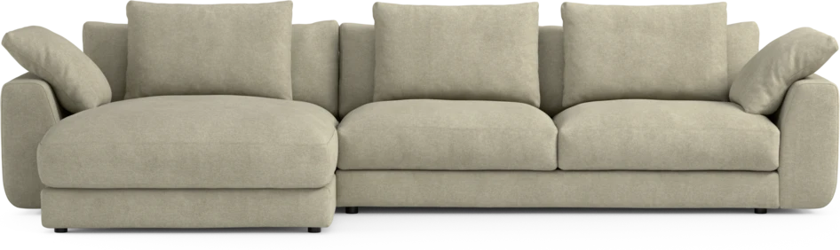 Amie - 3-sits med schäslong vänster - Beige