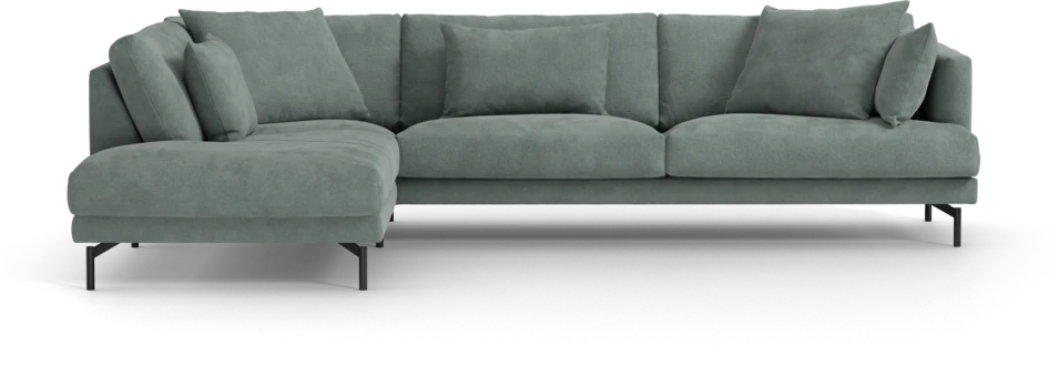 Harper - 3-sits soffa med divan vänster - Blå