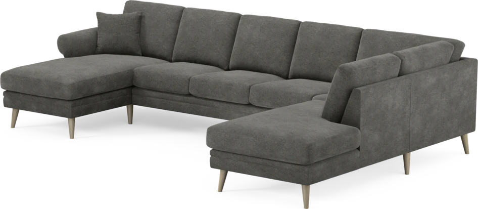 Eden - 3-sits soffa med schäslong vänster och divan höger - Grå