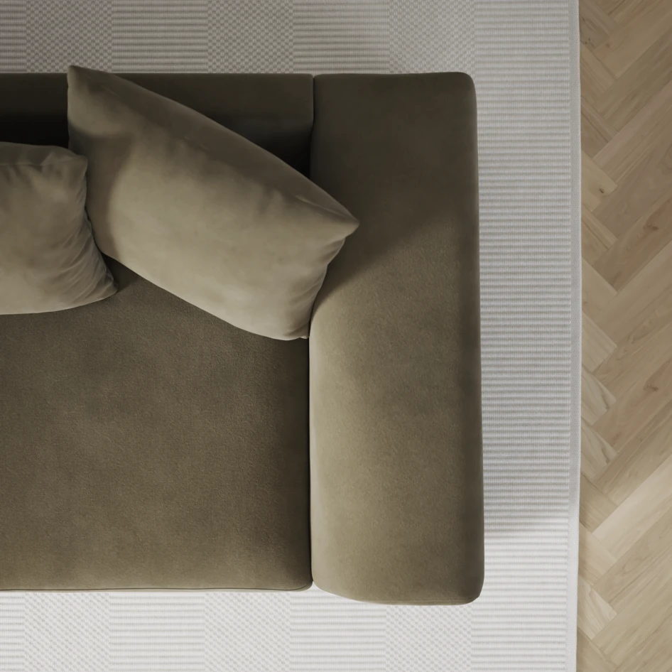 Town - 3-sits soffa med divan vänster och schäslong höger - Grön