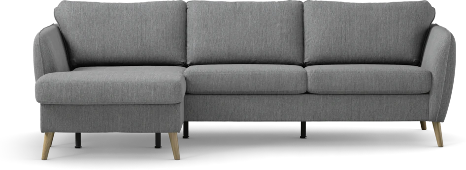 County - 3-sits soffa med flyttbar schäslong - Grå