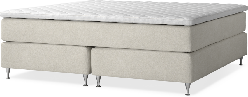 Delux Exclusive - Kontinentalsäng, dubbelsäng med bäddmadrass - Beige