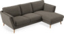 Madison - 2-sits soffa med schäslong höger - Brun