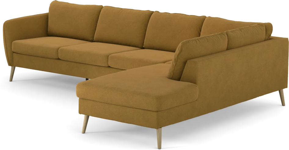 County - 3-sits soffa med divan höger - Gul