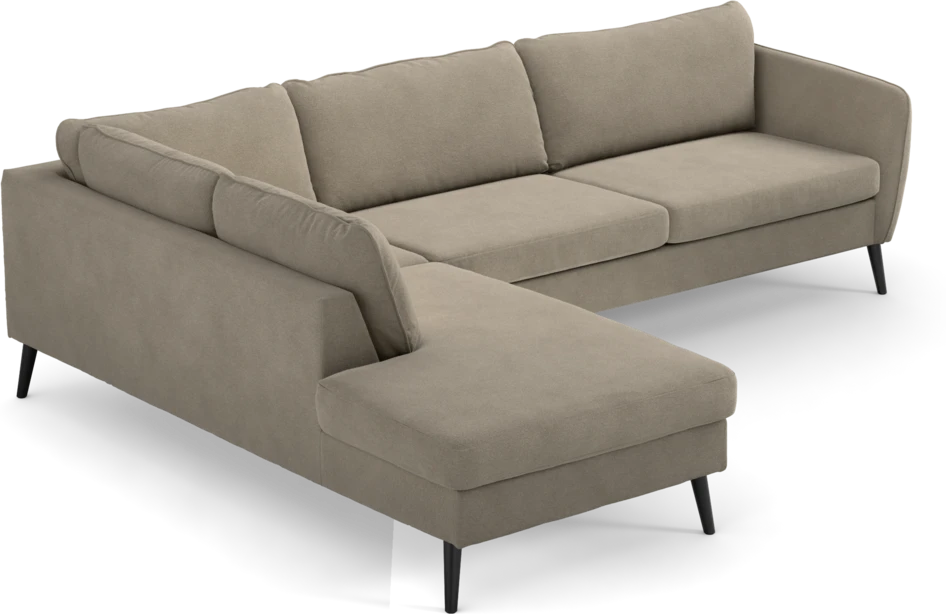 County - 2,5-sits soffa med divan vänster - Beige