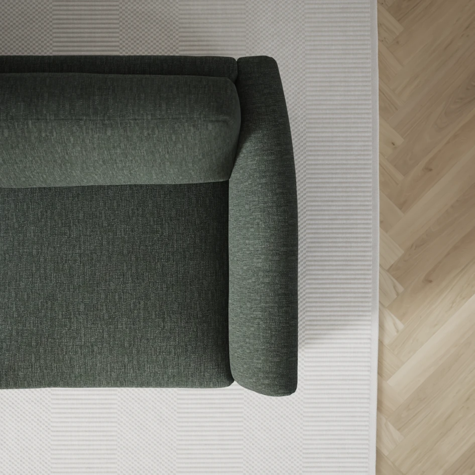 Öland - Bäddsoffa 3-sits, längsbäddad - Grön