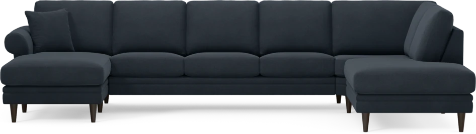 Eden - 3-sits soffa med schäslong vänster och divan höger - Blå