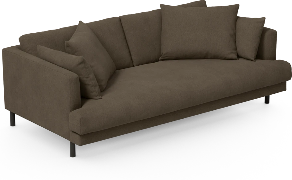 Harper - 3-sits soffa, hel dyna - Brun