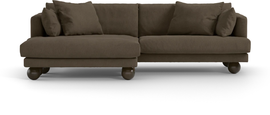 Harper - 4-sits med schäslong XL vänster - Brun