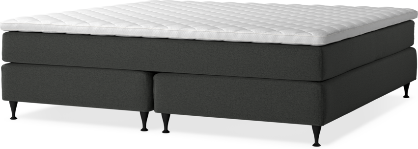 Delux Sense - Kontinentalsäng, dubbelsäng med bäddmadrass - Grå